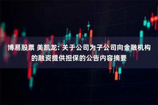 博易股票 美凯龙: 关于公司为子公司向金融机构的融资提供担保的公告内容摘要