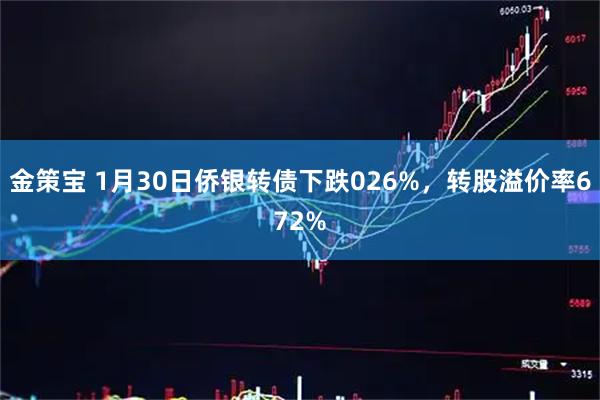 金策宝 1月30日侨银转债下跌026%，转股溢价率672%